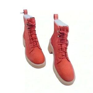 Sorel Women's Hi-Line Heel Lace Red Boots•Waterproof Suede•Size 9.5•Brand New•